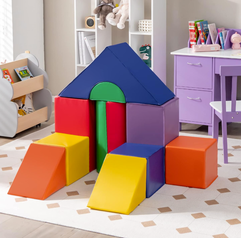Soft Play Sets — 11-Piece Foam Climbing Blocks Set at Baby Direct