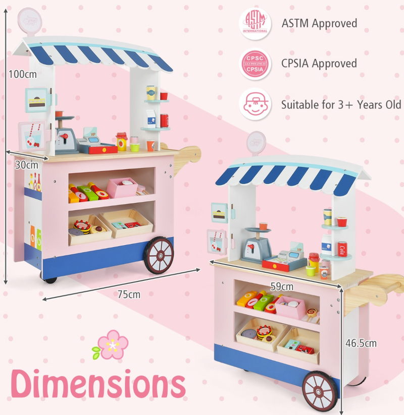 Rever Bebe Toy Cart Play Set with POS Machine