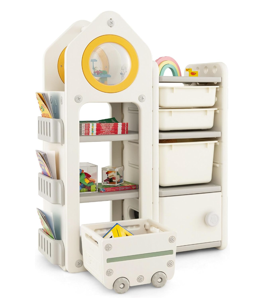 Rever Bebe Kids Toy Storage Organizer ,Toy Chest and Bookshelf