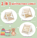 Rever Bebe 4-in-1 Toddler Climbing Toys with 3-Sided Triangle Climber