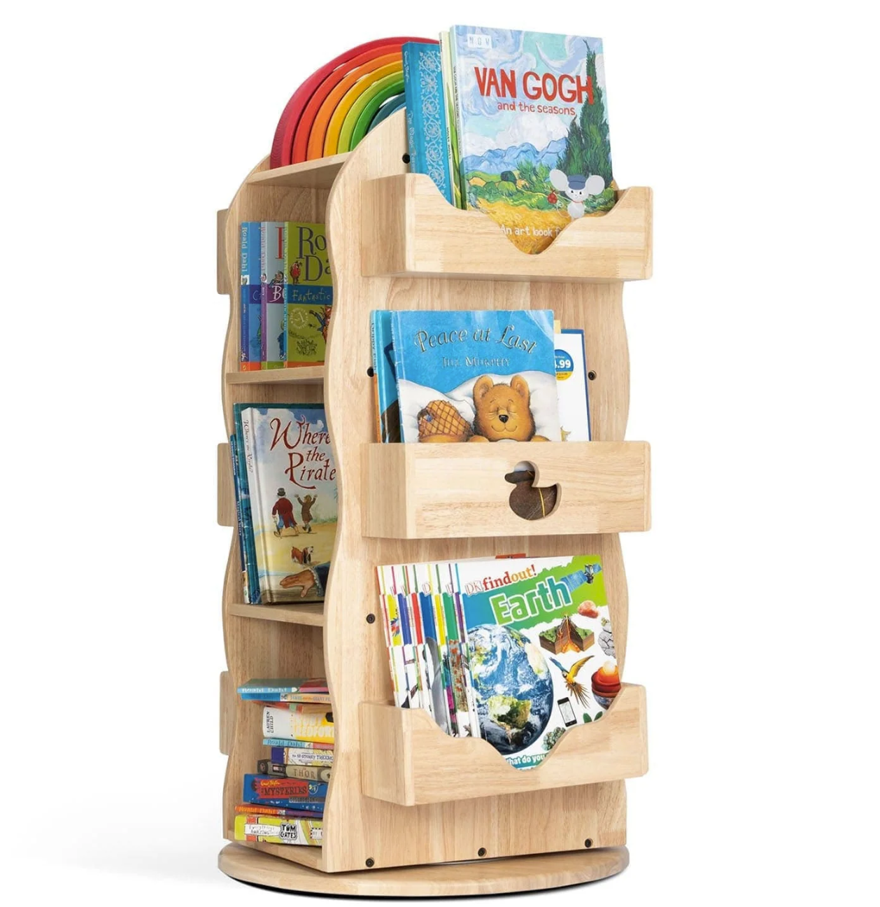 My　Children's　duckling　Revolving　BINDI　Solid　Wood　Bookcase