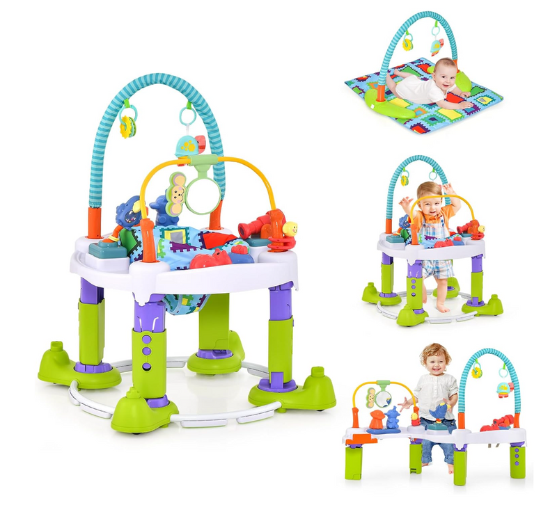 Rever Bebe baby Bouncer Activity Center, 4-in-1 Bouncing Activity Saucer