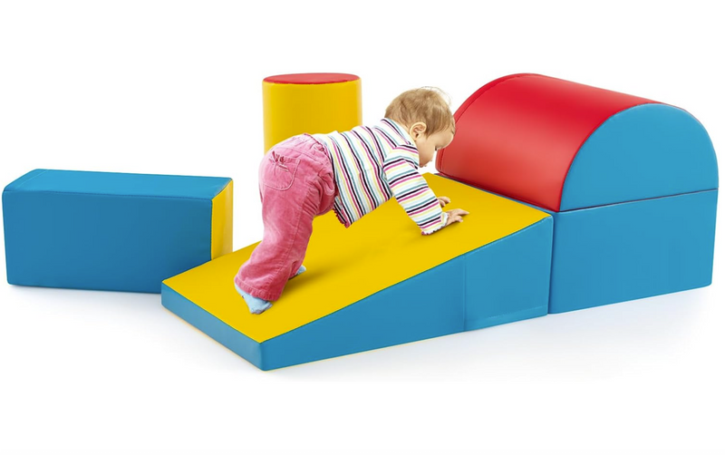 Rever Bebe 5-Piece Kids Climb & Crawl Activity Playset Multicolour