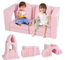 8-Piece Modular Kids Sofa Play Couch Climb Playset with Covers