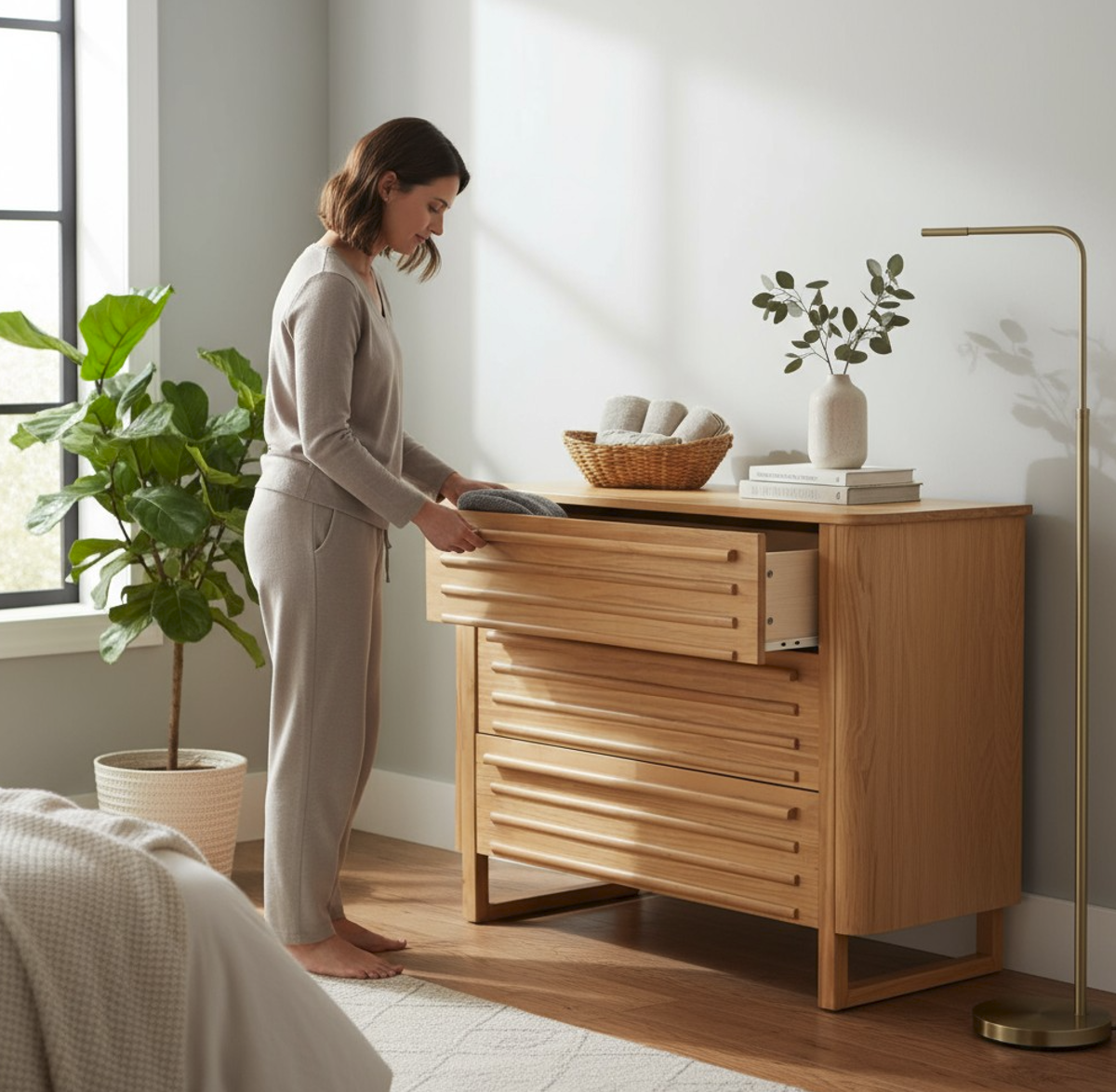 Agra Sandstone chest drawer detail