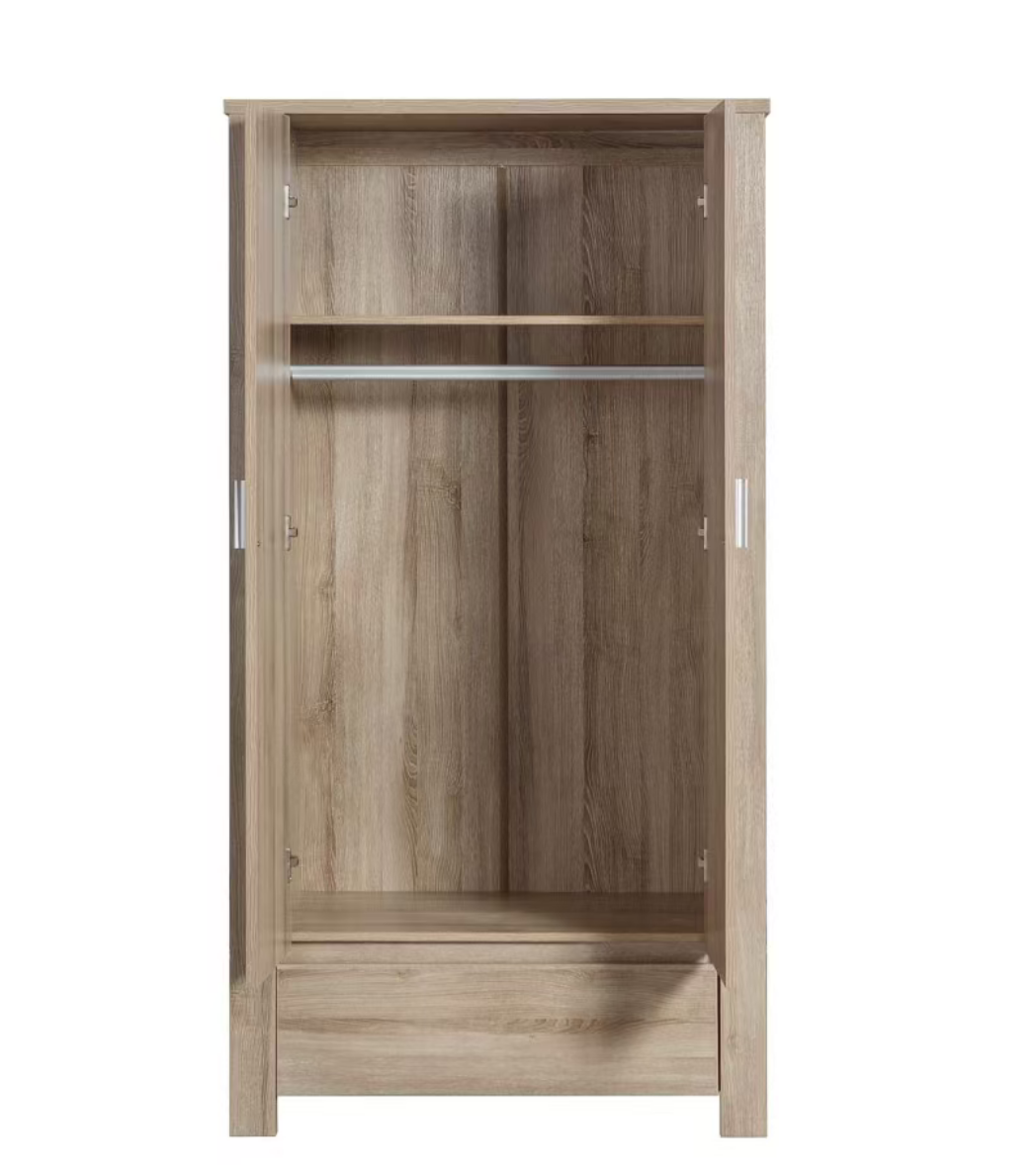Classic Ash wardrobe with doors open