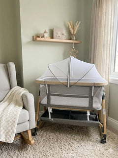 Rever Bebe Dream On Me Bassinet Co Sleeper V2 Charcoal Grey