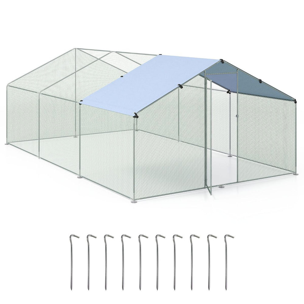 310 × 505 cm Walk-In Chicken Run with Oxford Canopy