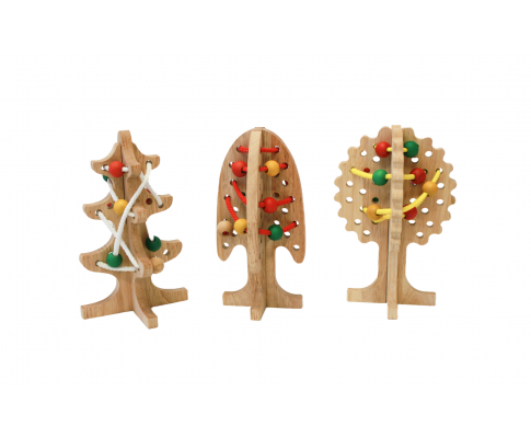 Kids Christmas Wooden Lacing Tree