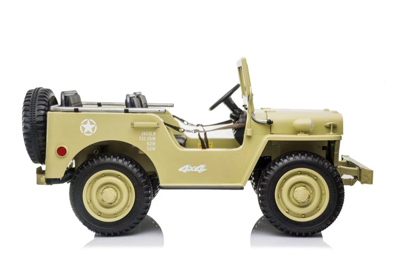 Little Riders Kids Ride On Car 24V Military Jeep