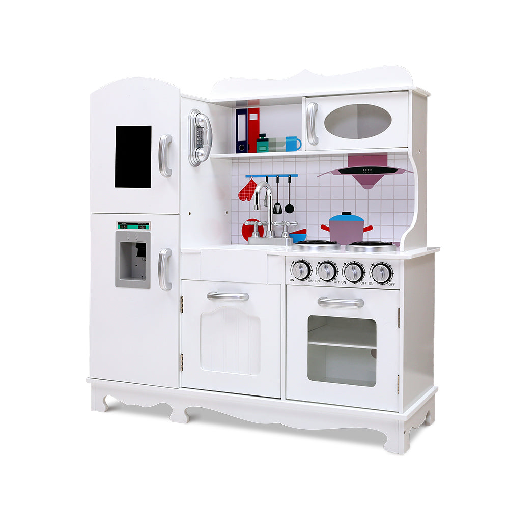 Keezi Kids Kitchen Set Pretend Play Food Sets Childrens Utensils Woode