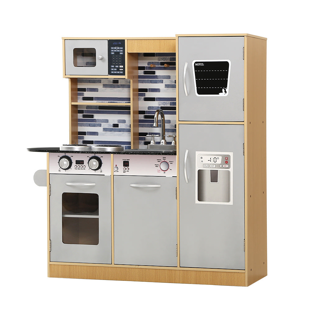 Keezi Kids Kitchen Wooden Pretend Play Set Toys Food Cooking Children