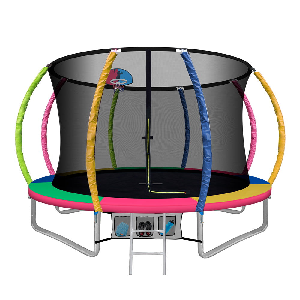 Everfit 10FT Trampoline Round Trampolines With Basketball Hoop Kids Pr