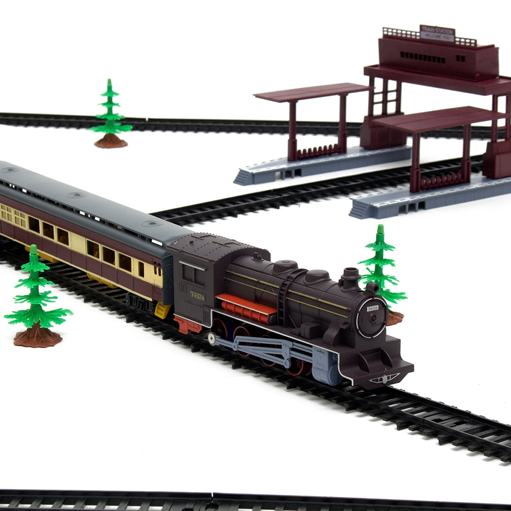 Electric Large Classic Train Set Rail Track Carriages Kids Vehicle Toy