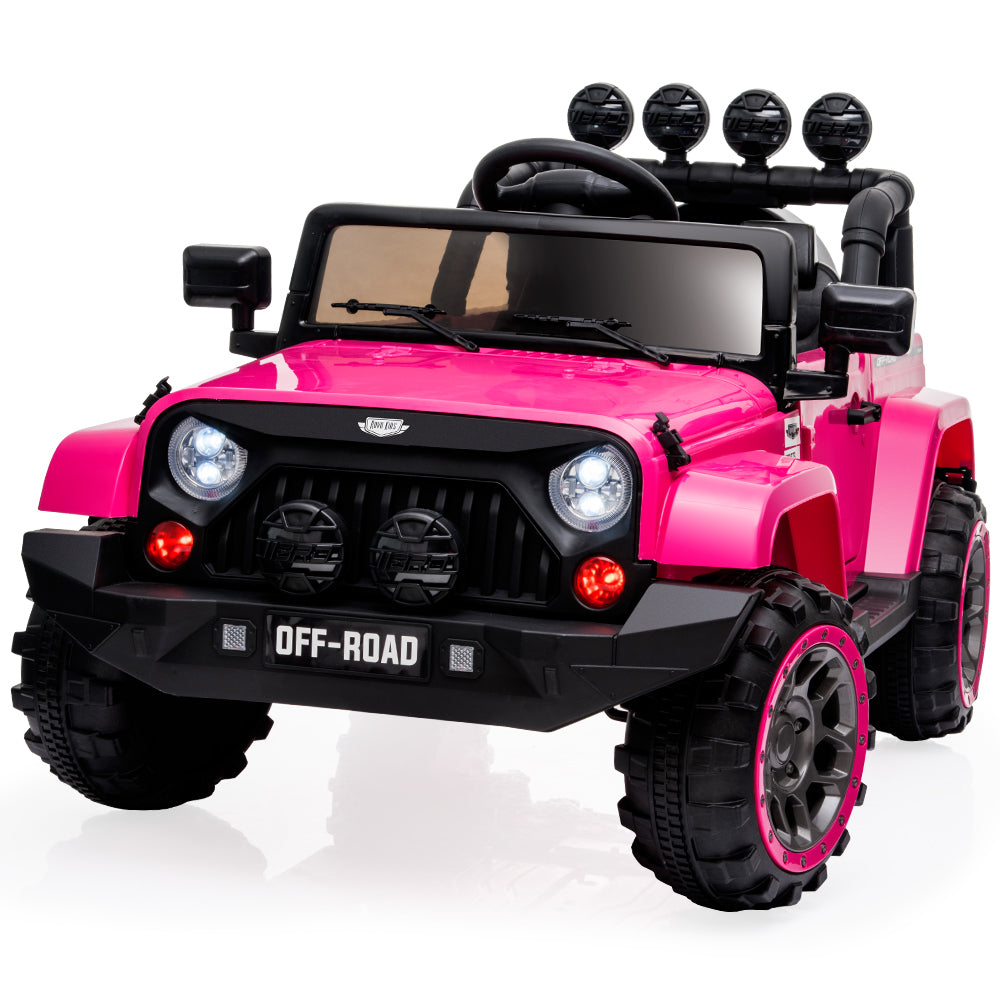 ROVO KIDS Electric Ride On Car 12V 4WD Jeep Inspired Girls Toy Battery