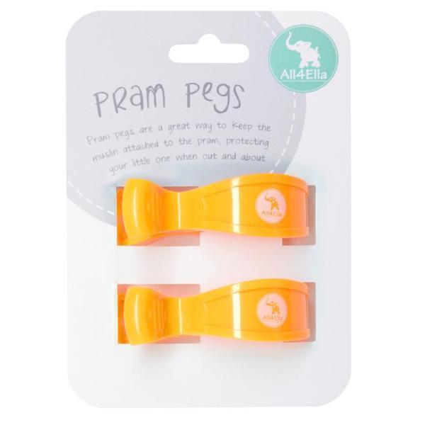 All4Ella 2 Pack Pegs - Orange