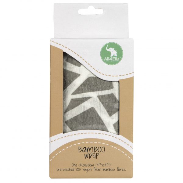 All4Ella Bamboo Wrap Geometric - Grey