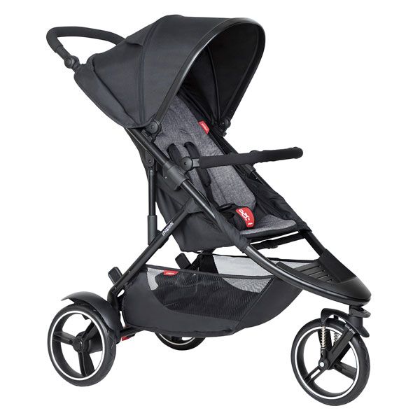 Phil&Teds Dot V6 Black with Charcoal Cushy Ride Liner