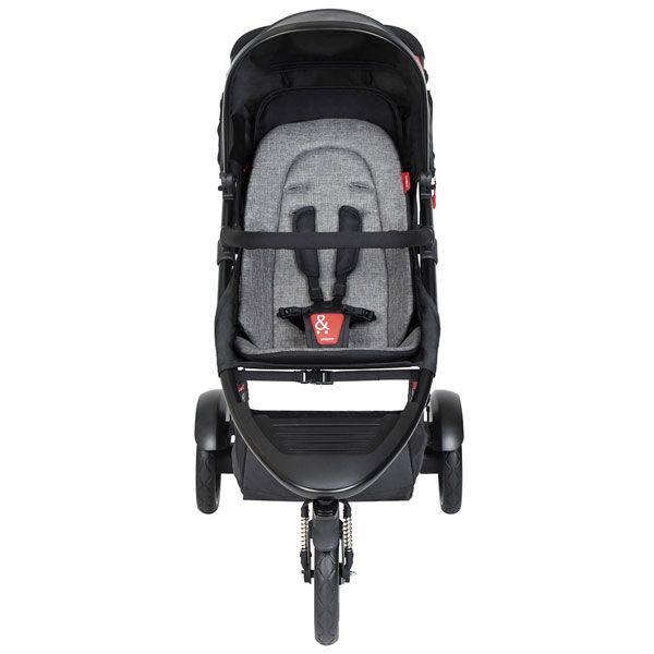 Phil&Teds Dot V6 Black with Charcoal Cushy Ride Liner