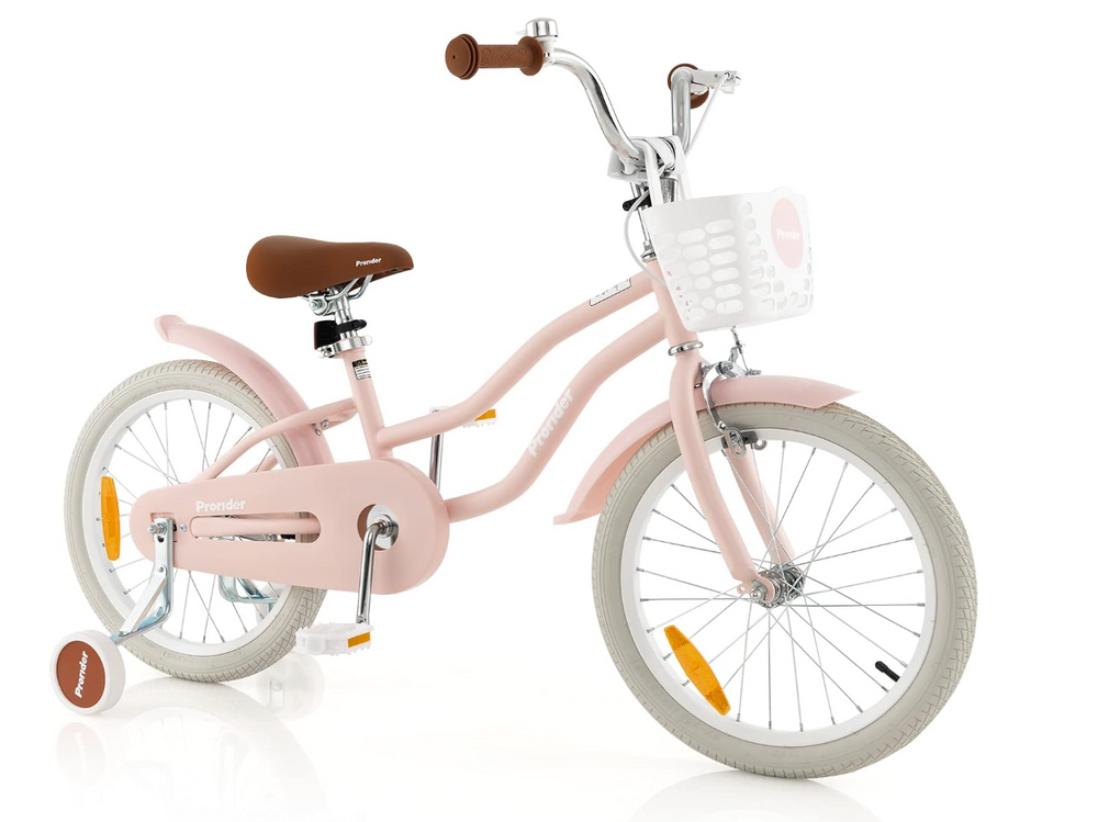 Kids Bikes — Kids First Bike with Basket and Training Wheels at Baby Direct