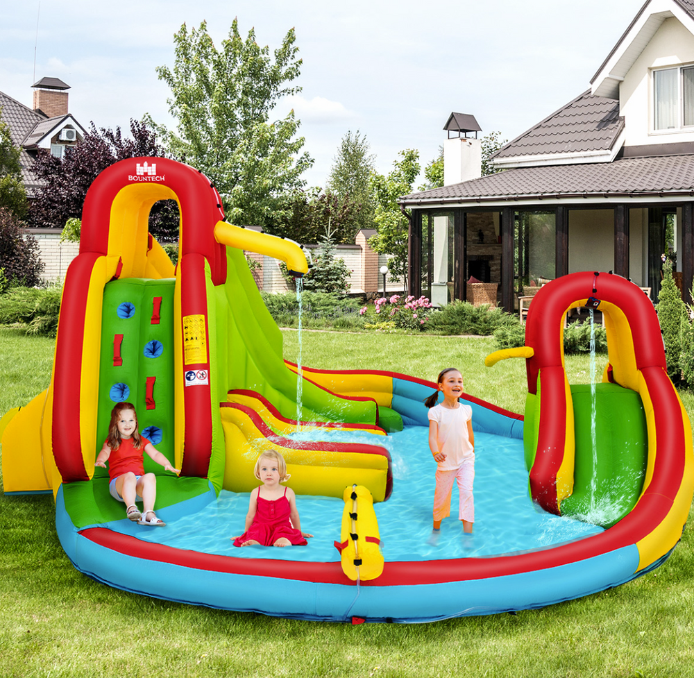 Jumping Castle — Inflatable Water Park Jumping Castle with Twin Slides & Splash Pool at Baby Direct