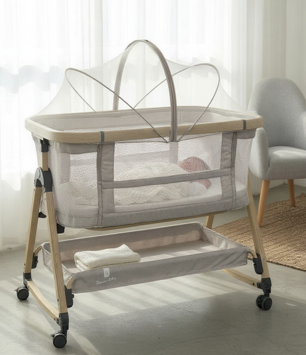 Bassinet, Co Sleeper, Bedside Sleeper – Rever Bebe Dream On Me Air Bassinet Co Sleeper Sand Beige V2