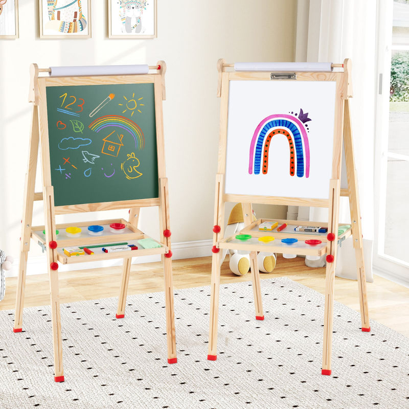 Art Easels — Adjustable Wooden Art Easel with Drawing Accessories at Baby Direct