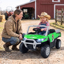 12V Kids' Ride-On Car with Dual 50W Motors and Remote Control for Kids - Green - product detail 1