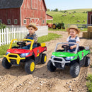 12V Kids' Ride-On Car with Dual 50W Motors and Remote Control for Kids - Green - product detail 2