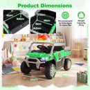 12V Kids' Ride-On Car with Dual 50W Motors and Remote Control for Kids - Green - product detail 5