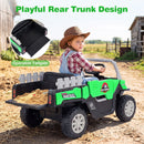 12V Kids' Ride-On Car with Dual 50W Motors and Remote Control for Kids - Green - product detail 8