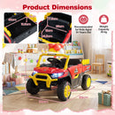 12V Kids' Ride-On Car with Dual 50W Motors and Remote Control for Kids - Red - product detail 5