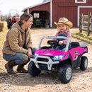 12V Kids' Ride-On Car with Dual 50W Motors and Remote Control for Kids - Rose - product detail 1