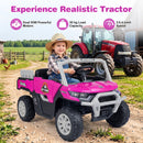 12V Kids' Ride-On Car with Dual 50W Motors and Remote Control for Kids - Rose - product detail 7