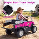 12V Kids' Ride-On Car with Dual 50W Motors and Remote Control for Kids - Rose - product detail 8