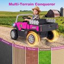 12V Kids' Ride-On Car with Dual 50W Motors and Remote Control for Kids - Rose - product detail 10