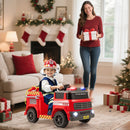 12V Kids' Ride-On Fire Truck with Parent Remote Control with Water Gun - Red - product detail 1