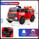 12V Kids' Ride-On Fire Truck with Parent Remote Control with Water Gun - Red - product detail 4