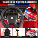 12V Kids' Ride-On Fire Truck with Remote Control with Music and Sirens - Red - product detail 6