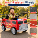 12V Kids' Ride-On Fire Truck with Remote Control with Music and Sirens - Red - product detail 10