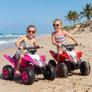 12V 4-Wheeler Quad Electric Vehicle with LED Lights and Music for Boys Girls Aged 3+ - Pink - product detail 2