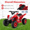 12V 4-Wheeler Quad Electric Vehicle with LED Lights and Music for Boys Girls Aged 3+ - Red - product detail 5