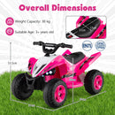 12V 4-Wheeler Quad Electric Vehicle with LED Lights and Music for Boys Girls Aged 3+ - Pink - product detail 5