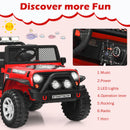 12V Kids' Ride-On Car with Parental Remote Control and Spring Suspension - Red - product detail 8