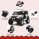 12V Kids' Ride-On Car with Parental Remote Control and Spring Suspension - White - product detail 11