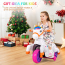 12V Kids Unicorn Ride-On Toy Pony with Training Wheels and Music - Orange - product detail 2
