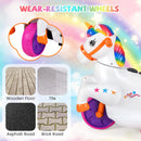 12V Kids Unicorn Ride-On Toy Pony with Training Wheels and Music - Orange - product detail 9