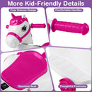 12V Kids Unicorn Ride-On Toy Pony with Training Wheels and Music - Rose - product detail 9