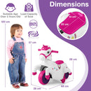 12V Kids Unicorn Ride-On Toy Pony with Training Wheels and Music - Rose - product detail 4