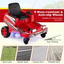 12V Ride-On Lawn Mower with Dual Control Sticks ang LED Lights - Red - product detail 10